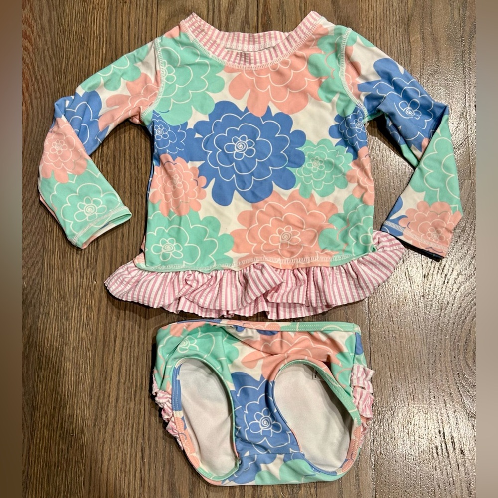 Ruffle Butts Rashguard Swim